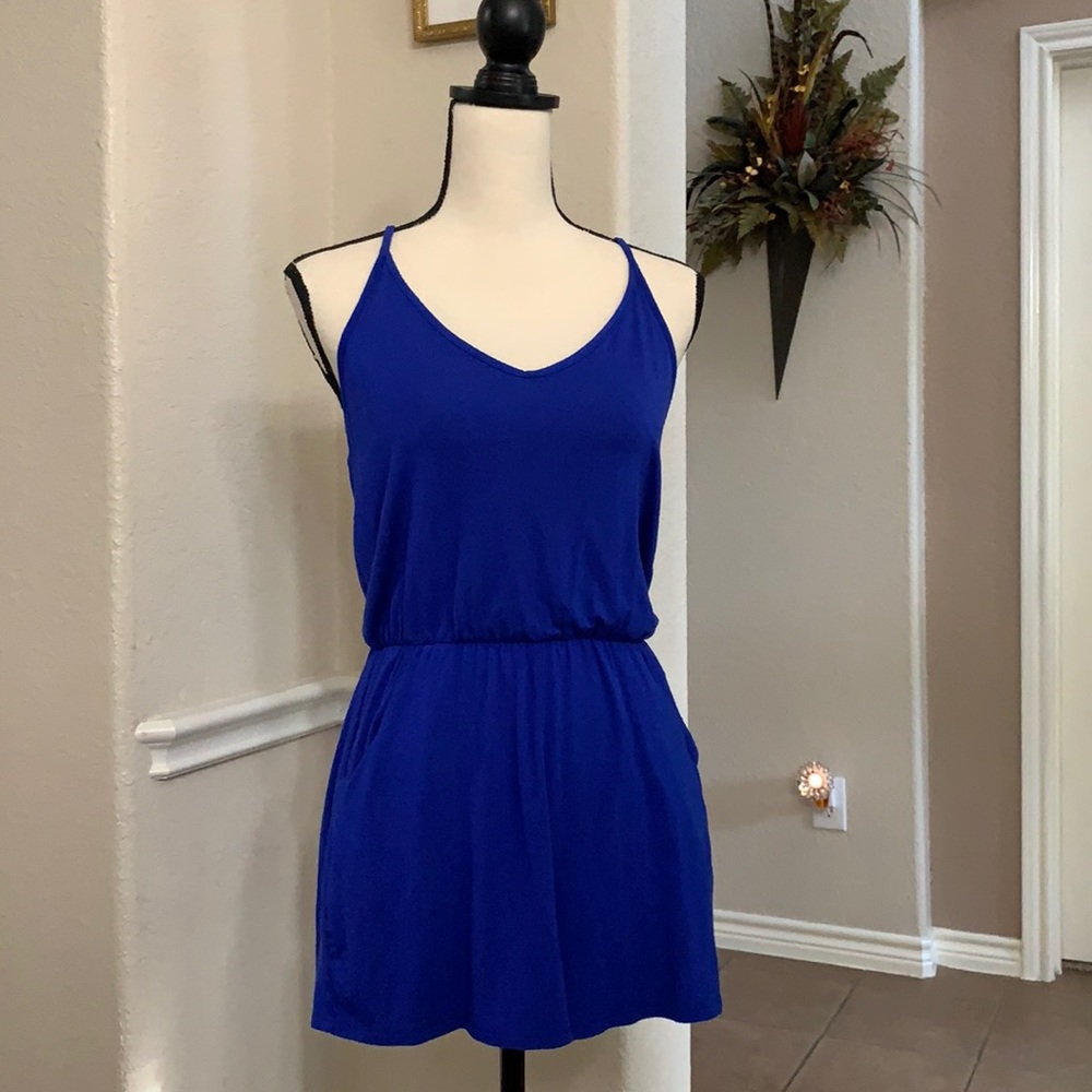 Rolla Coaster royal blue sleeveless romper Size M
